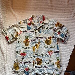 Men's Multicolor Drinks Print Shirt
